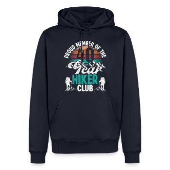 40 Year Old Hiker Mountains Hiking Birthday 40 - Männer Premium Bio Hoodie - Navy - Vorne - Nico (187cm)