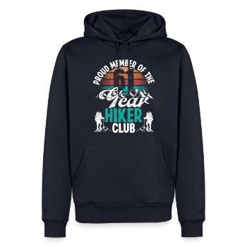 61 Year Old Hiker Mountains Hiking Birthday 61 - Männer Premium Bio Hoodie - Navy - Vorne - Nico (187cm)