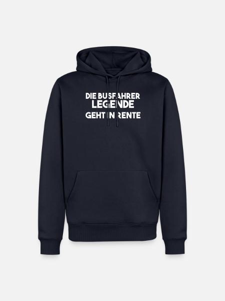 Busfahrer Spruch - Männer Premium Bio Hoodie - Navy