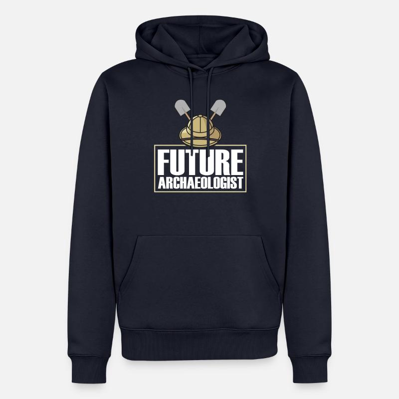 Futur artefact d’étudiant archéologue - Sweat à capuche Premium bio Homme - bleu marine