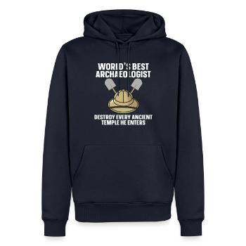 Best Archaeologist Artifact Funny Archaeology - Men’s Premium Organic Hoodie - navy - Front - Nico (187cm)