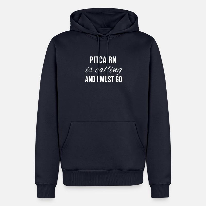 Pitcairn - Sweat à capuche Premium bio Homme - bleu marine