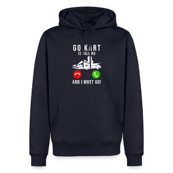 Go Kart Hobby Rennen Gokart Fahrer Go-Kart Spruch - Männer Premium Bio Hoodie - Navy - Vorne - Nico (187cm)