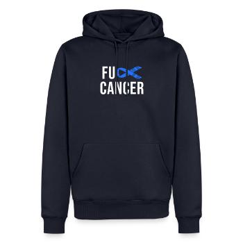 Cancer - Thyroid cancer Thyroid - Men’s Premium Organic Hoodie - navy - Front - Nico (187cm)