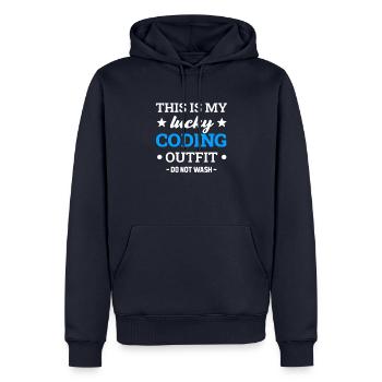 Coding Programmer Coder Software Developer - Men’s Premium Organic Hoodie - navy - Front - Nico (187cm)