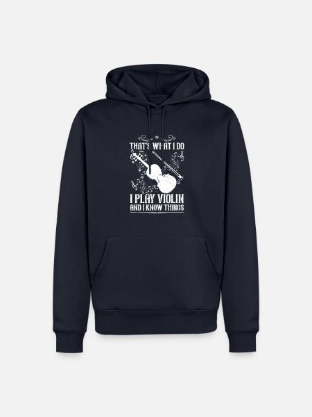 Ich Spiele Geige Musiker Musik Geiger - Männer Premium Bio Hoodie - Navy