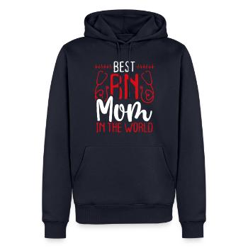 Nurse Best RN Work Mom CNA Mothers Day Nursing - Männer Premium Bio Hoodie - Navy - Vorne - Nico (187cm)