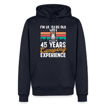 63 Year Old Camper Mountains Camping 63 Birthday - Men’s Premium Organic Hoodie - navy - Front - Nico (187cm)