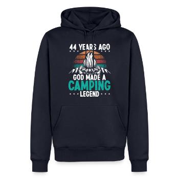 44 Year Old Camping Legend Scout 44Birthday Camper - Men’s Premium Organic Hoodie - navy - Front - Nico (187cm)