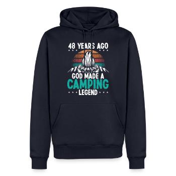 48 Year Old Camping Legend Scout 48Birthday Camper - Men’s Premium Organic Hoodie - navy - Front - Nico (187cm)