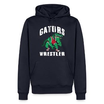 Crocodile Alligator Wrestling Reptile Cadeau - Sweat à capuche Premium bio Homme - bleu marine - Devant - Nico (187cm)
