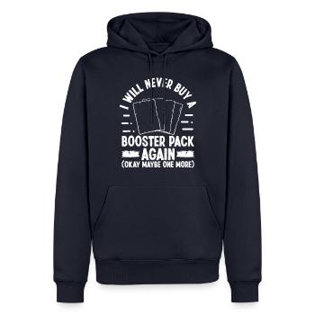 Funny Trading Card Game Collector Humor Card - Männer Premium Bio Hoodie - Navy - Vorne - Nico (187cm)