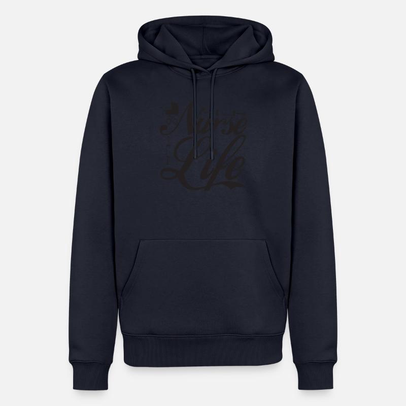 Krankenschwester Leben - Männer Premium Bio Hoodie - Navy