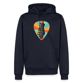 Guitare électrique Guitariste Guitare acoustique Musicien - Sweat à capuche Premium bio Homme - bleu marine - Devant - Nico (187cm)