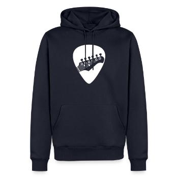 Guitare électrique Guitariste Guitare acoustique Musicien - Sweat à capuche Premium bio Homme - bleu marine - Devant - Nico (187cm)