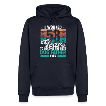 53 Year Old Best Dog Father 53 Birthday Dog Dad - Men’s Premium Organic Hoodie - navy - Front - Nico (187cm)