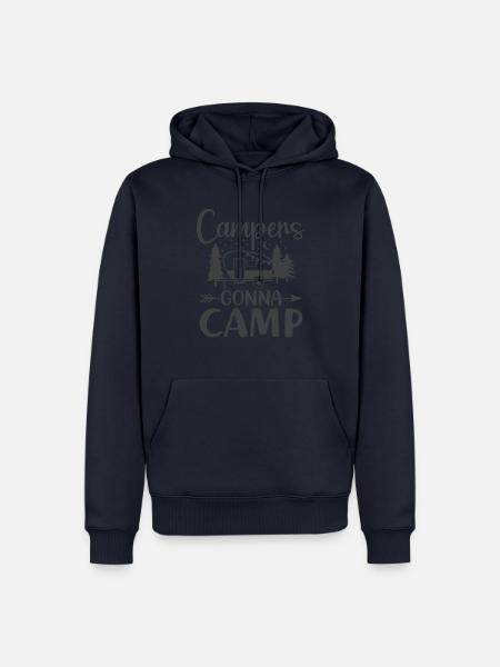 Camper werden campen Camping - Männer Premium Bio Hoodie - Navy
