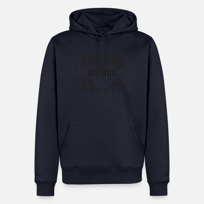 Infirmier - Sweat à capuche Premium bio Homme - bleu marine