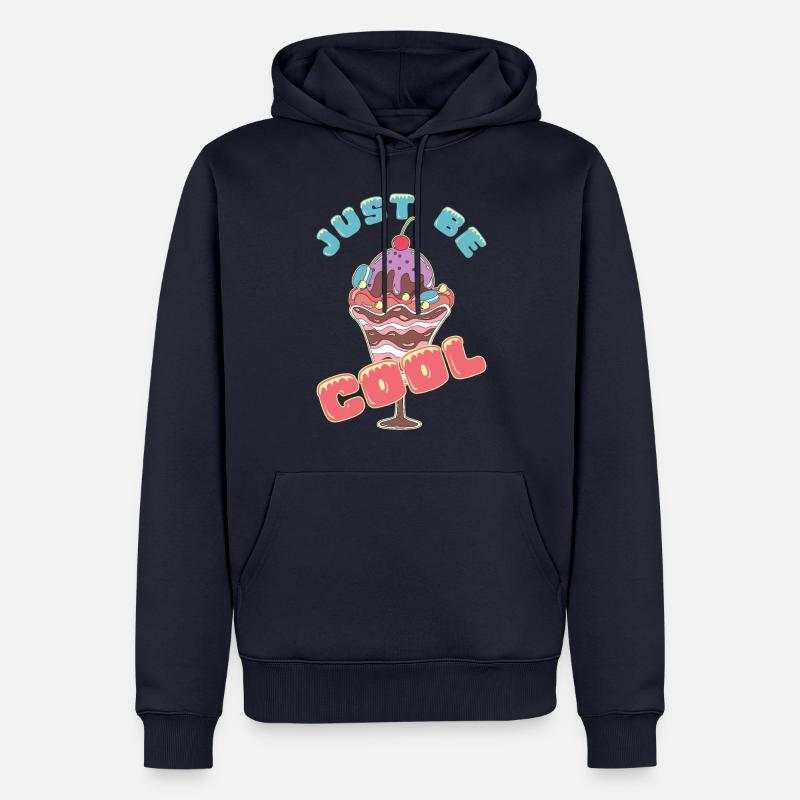Eiscreme logo Sommer Softeis Geschenkidee - Männer Premium Bio Hoodie - Navy