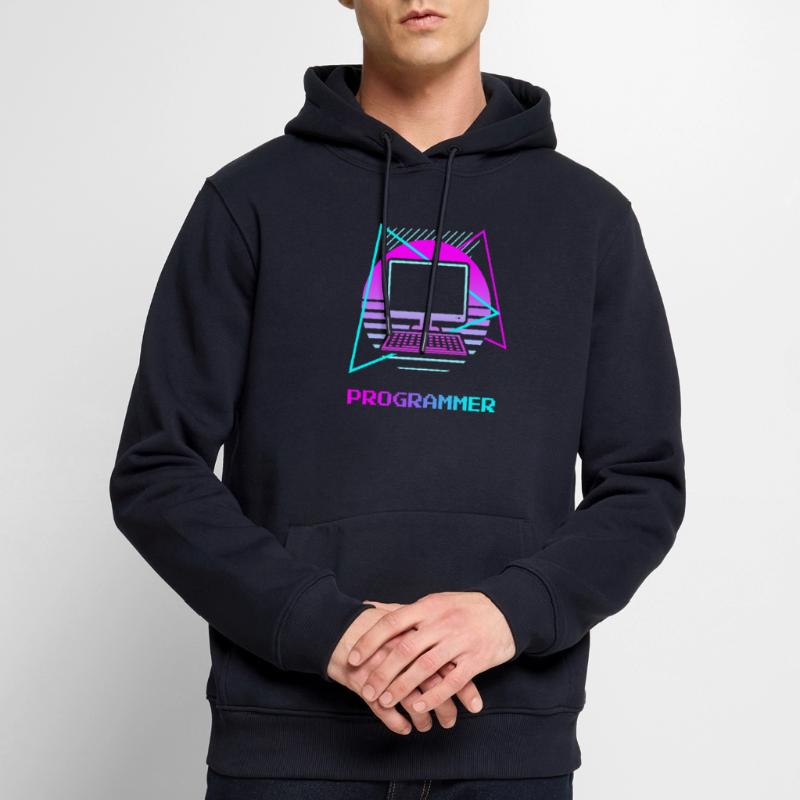 Retro Programmer Computer Programming Männer Premium Bio Hoodie