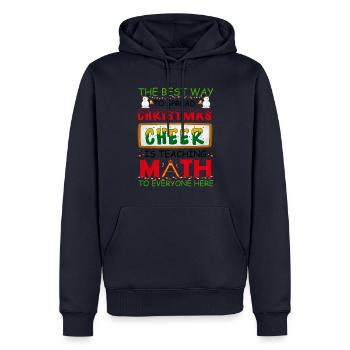 Ugly Christmas Mathe-Lehrer Ugly Christmas Sweater - Männer Premium Bio Hoodie - Navy - Vorne - Nico (187cm)