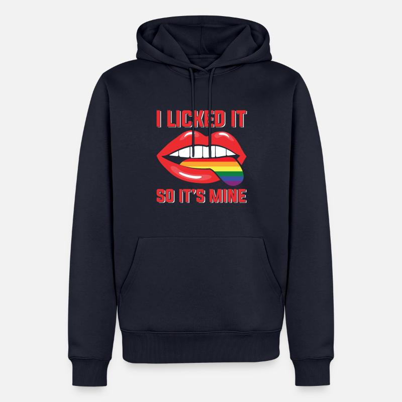 LGBT Human Mensch Regenbogen Geschenkidee - Männer Premium Bio Hoodie - Navy