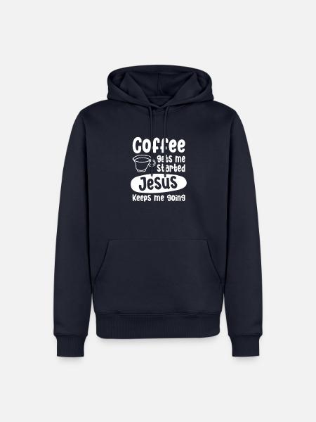 Gott Jesus Christ Glaube Kirche Bibel - Männer Premium Bio Hoodie - Navy