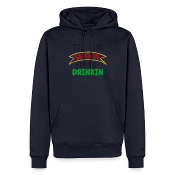 It's the time of year to drink Christmas - Men’s Premium Organic Hoodie - navy - Front - Nico (187cm)