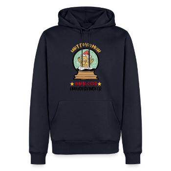 Les vilains rennes de Noël du Père Noël - Sweat à capuche Premium bio Homme - bleu marine - Devant - Nico (187cm)