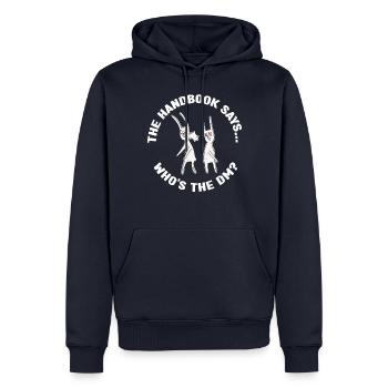 Pen and Paper for RPG Gaming Father - Men’s Premium Organic Hoodie - navy - Front - Nico (187cm)