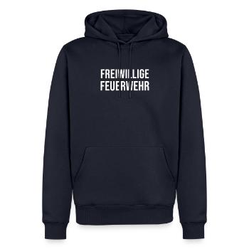 Freiwillige Feuerwehr 112 - Männer Premium Bio Hoodie - Navy - Vorne - Nico (187cm)