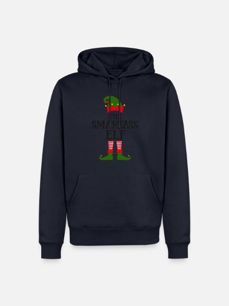 Der Klugscheißer-Elf Ugly Christmas - Männer Premium Bio Hoodie - Navy