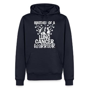 Lung Cancer Awareness Brother Twins Sibling - Männer Premium Bio Hoodie - Navy - Vorne - Nico (187cm)