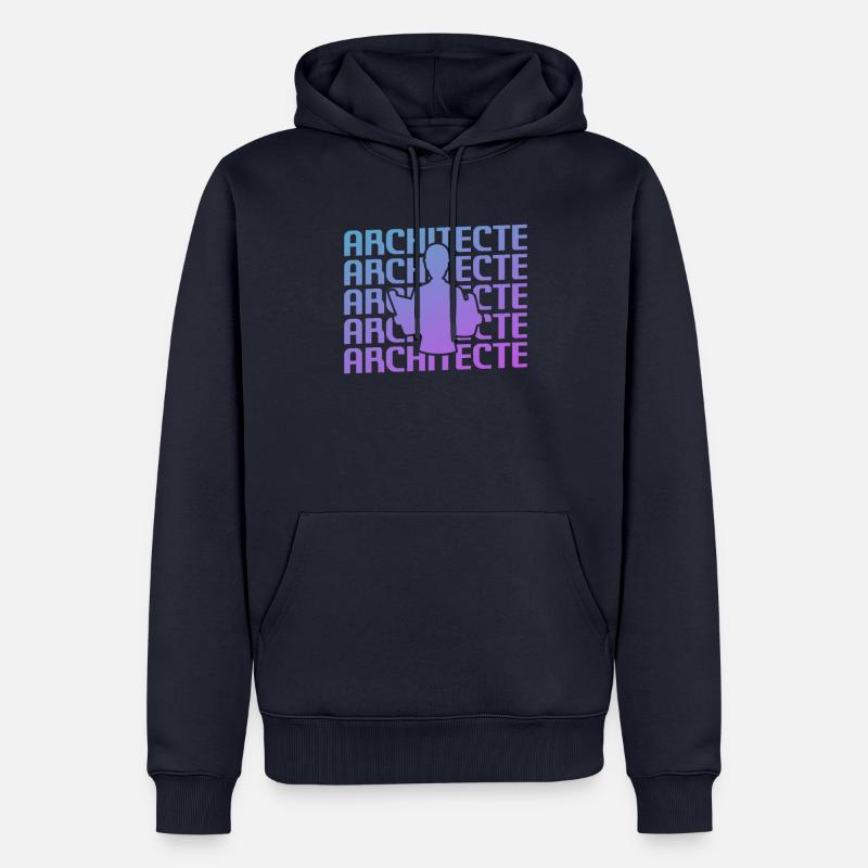 Retro Architecte Architecture Architectural - Männer Premium Bio Hoodie - Navy