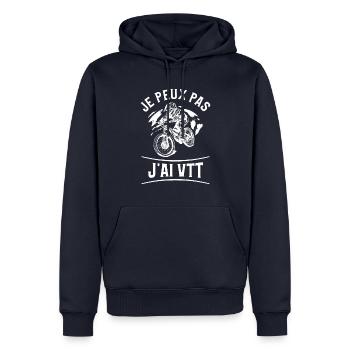 Je Peux Pas J'ai VTT Cycliste Vélo De Montagne - Männer Premium Bio Hoodie - Navy - Vorne - Nico (187cm)