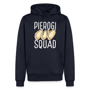 Pierogi Lover Pierogi Maker Polish Food Squad - Sweat à capuche Premium bio Homme - bleu marine - Devant - Nico (187cm)