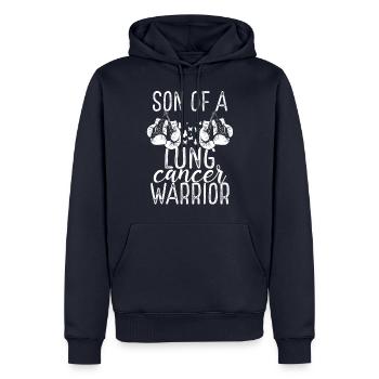 Son Lung Cancer Awareness Month Ribbon - Männer Premium Bio Hoodie - Navy - Vorne - Nico (187cm)