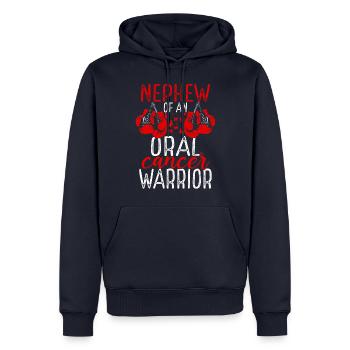 Nephew Oral Cancer Awareness Aunt Uncle - Männer Premium Bio Hoodie - Navy - Vorne - Nico (187cm)
