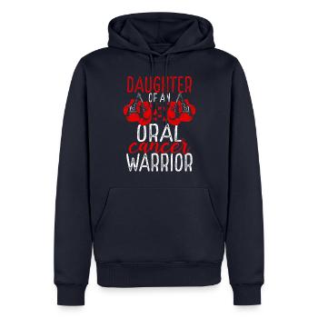 Daughter Oral Cancer Awareness Month Ribbon - Männer Premium Bio Hoodie - Navy - Vorne - Nico (187cm)
