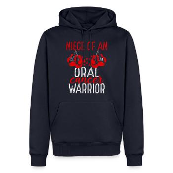Niece Oral Cancer Awareness Aunt Uncle - Männer Premium Bio Hoodie - Navy - Vorne - Nico (187cm)