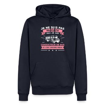 Je Ne Suis Pas Parfaite Mais Je Suis Conducteur De - Sweat à capuche Premium bio Homme - bleu marine - Devant - Nico (187cm)