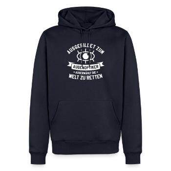 Ausgebildet Zum Augenoptiker Augenarzt Optometrist - Männer Premium Bio Hoodie - Navy - Vorne - Nico (187cm)