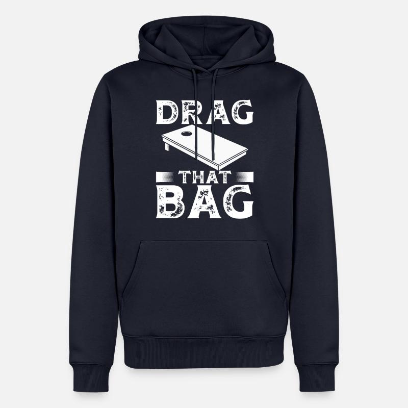 Cornhole Player Team Tosser Cornament Tossing - Sweat à capuche Premium bio Homme - bleu marine