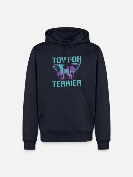 Retro-Spielzeug-Foxterrier-Hundeliebhaber - Männer Premium Bio Hoodie - Navy