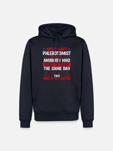 Night Shift Phlebotomist Doctor - Männer Premium Bio Hoodie - Navy