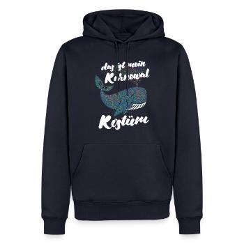 Fastnacht - Karneval - Karnewal - Wortspiel - Männer Premium Bio Hoodie - Navy - Vorne - Nico (187cm)