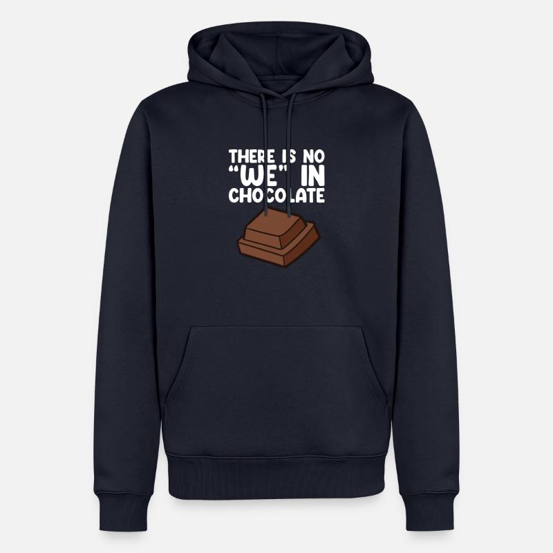 Chocolat drôle Chocolat Citation - Sweat à capuche Premium bio Homme - bleu marine