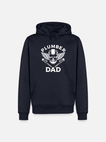 Klempner Papa Klempner - Männer Premium Bio Hoodie - Navy