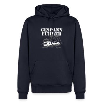 Wohnwagen Camping lustig - Männer Premium Bio Hoodie - Navy - Vorne - Nico (187cm)