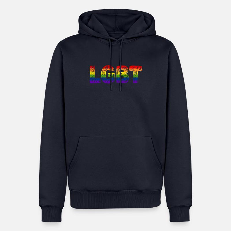 Déclaration LGBT de la fierté - Sweat à capuche Premium bio Homme - bleu marine